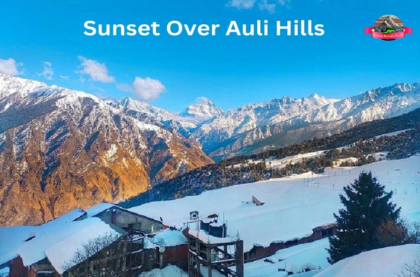 Beautiful view of Sunset of Auli