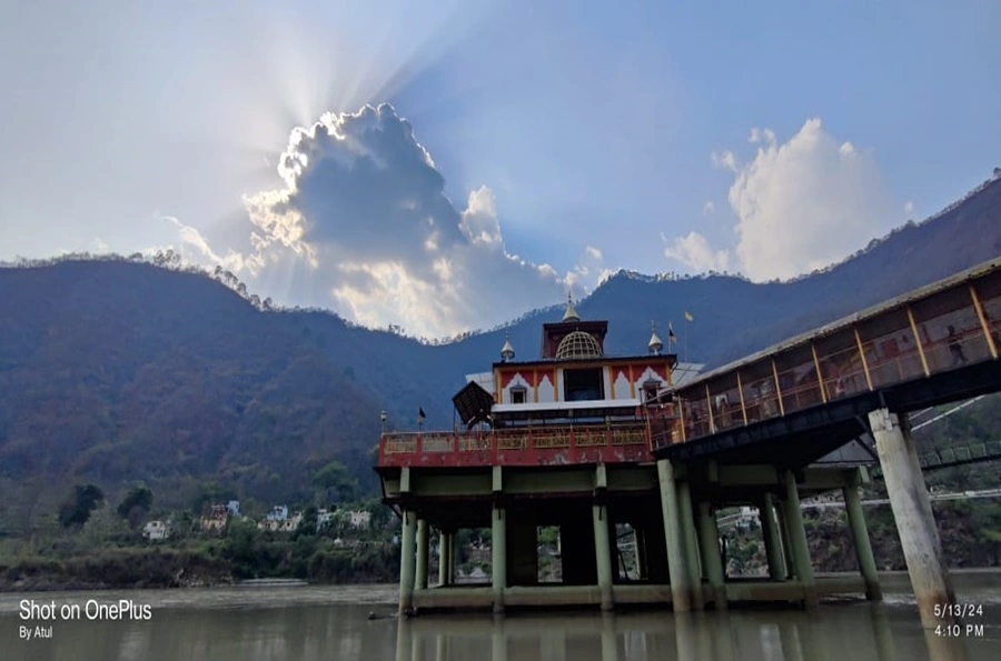 Beautiful view of Dhari Devi temple in Uttarakhand