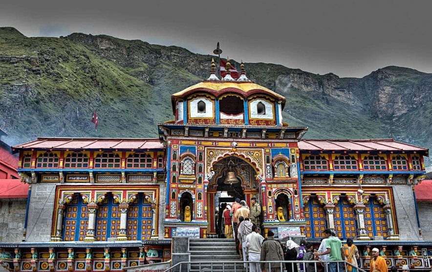 Beautiful view of Badrinath temple, one of the main temple of panch badri temples