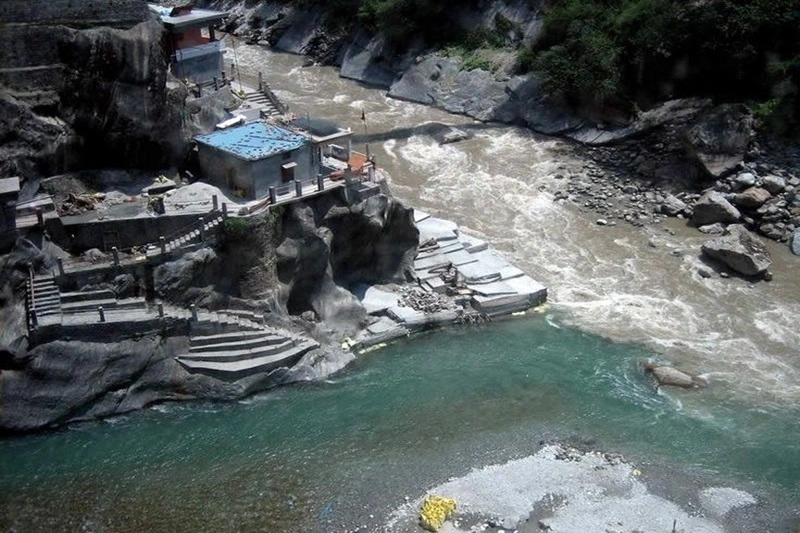 A view of Vishnu prayag that is a part of panch prayag in Uttrakhandn