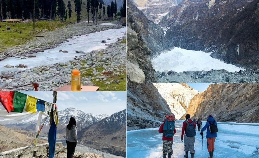 collage of top 6 winter treks in India