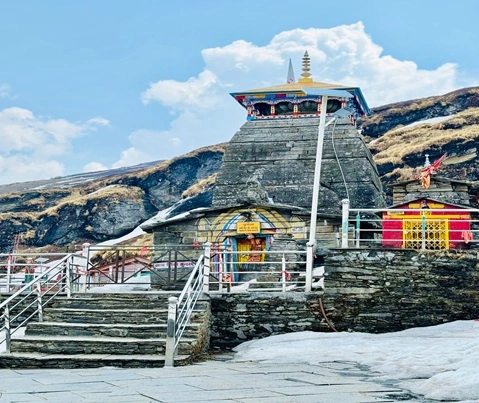 Tungnath Temple Front View during winter season