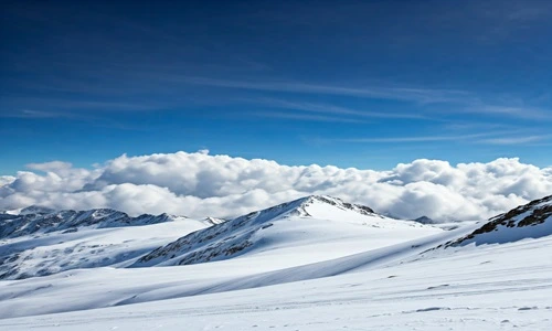 Beautiful view of snow covered mountain at Tapovan