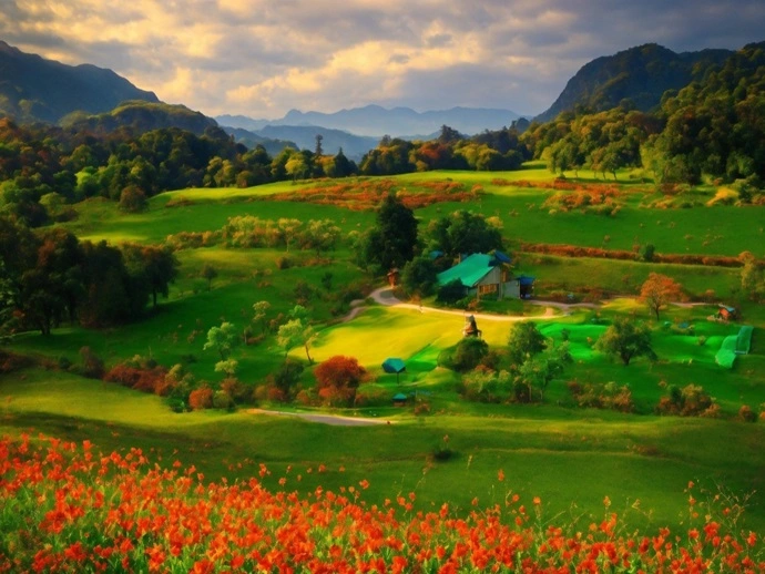 Mesmerising view of valley of flowers during monsoon