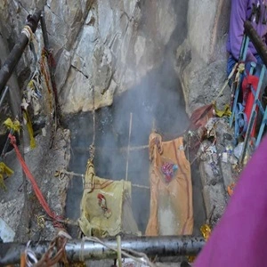 Surya kund, the hot water pond, visited during second day of our char dham tour