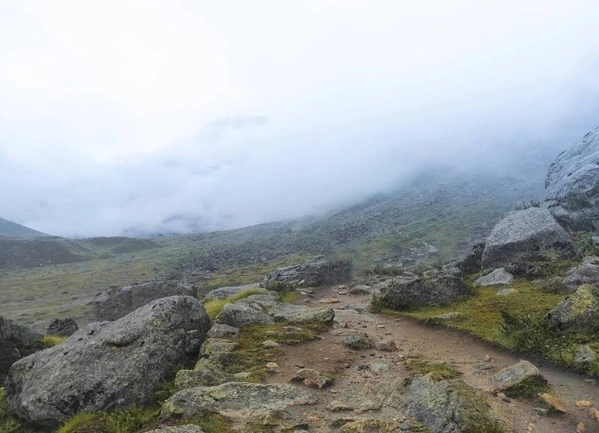 Trekking route to Vasudhara Waterfall the mysterious waterfall