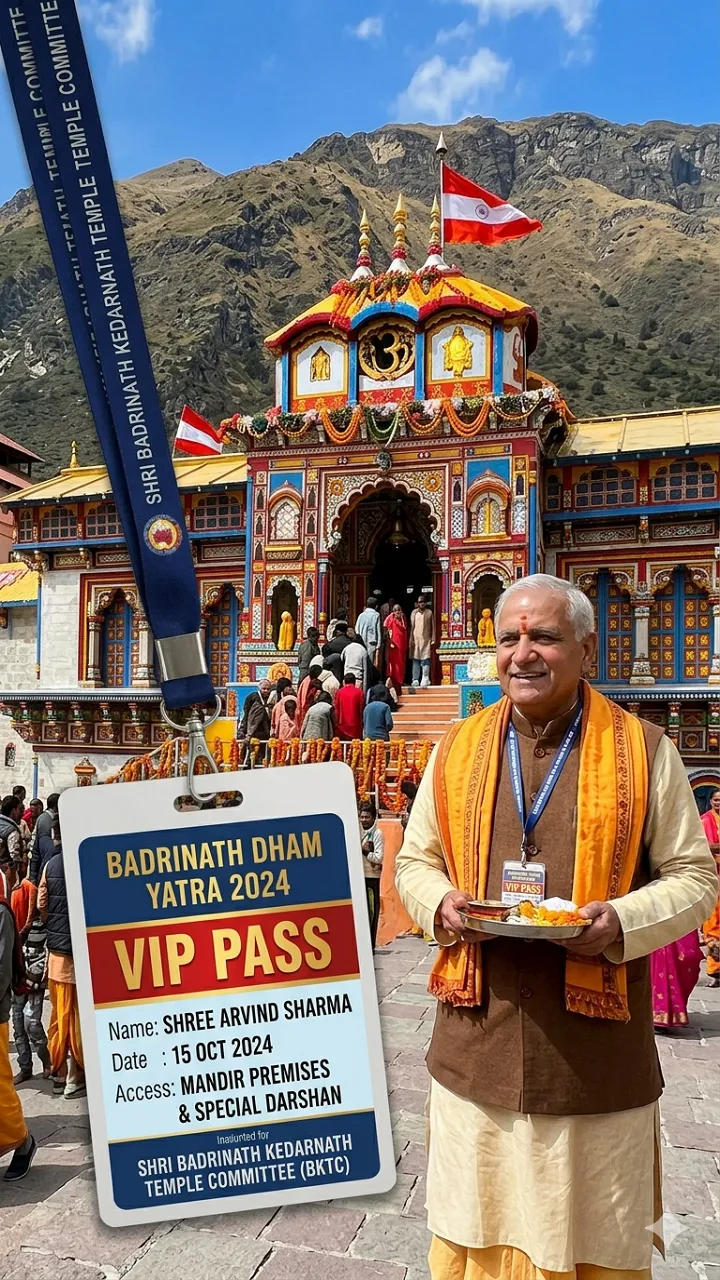 Badrinath VIP Darshan Process 2026