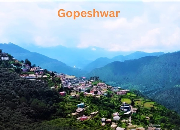 Beautiful view of gopeshwar village